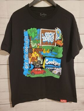 Cookies x OTXBOYZ Collage Black Streetwear Graphic T-Shirt Size Large